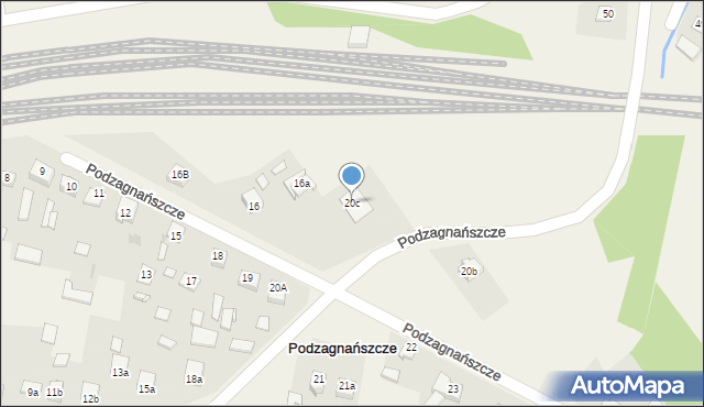 Podzagnańszcze, Podzagnańszcze, 20c, mapa Podzagnańszcze