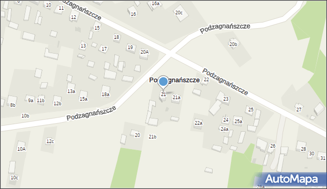 Podzagnańszcze, Podzagnańszcze, 21, mapa Podzagnańszcze