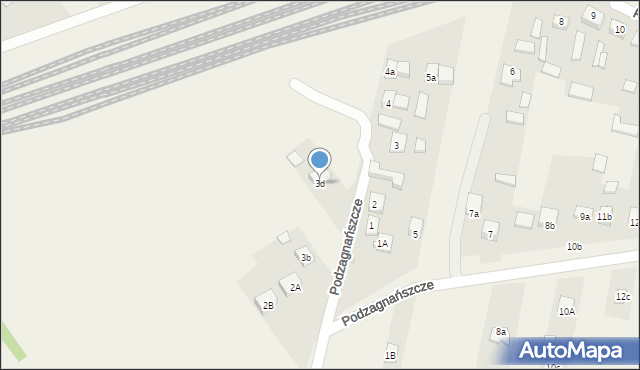 Podzagnańszcze, Podzagnańszcze, 3d, mapa Podzagnańszcze