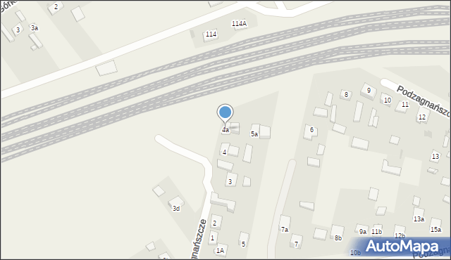 Podzagnańszcze, Podzagnańszcze, 4a, mapa Podzagnańszcze