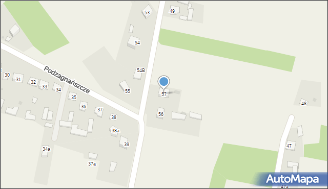 Podzagnańszcze, Podzagnańszcze, 57, mapa Podzagnańszcze