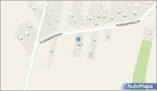 Podzagnańszcze, Podzagnańszcze, 8a, mapa Podzagnańszcze