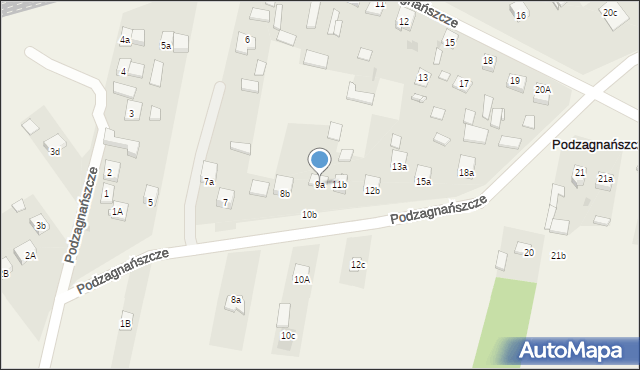 Podzagnańszcze, Podzagnańszcze, 9a, mapa Podzagnańszcze