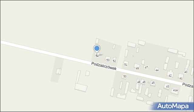 Podzakrzówek, Podzakrzówek, 54, mapa Podzakrzówek