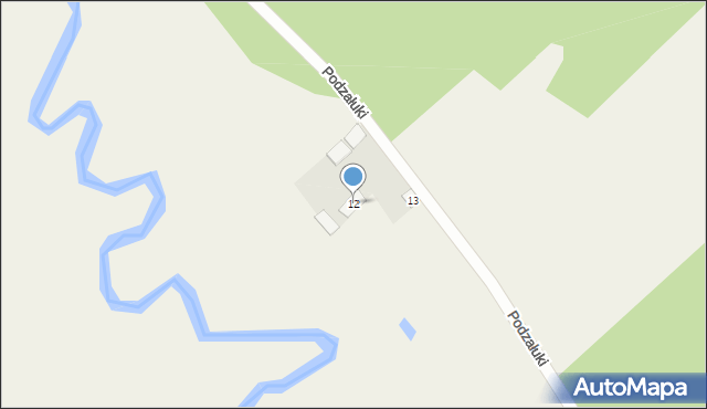 Podzałuki, Podzałuki, 12, mapa Podzałuki