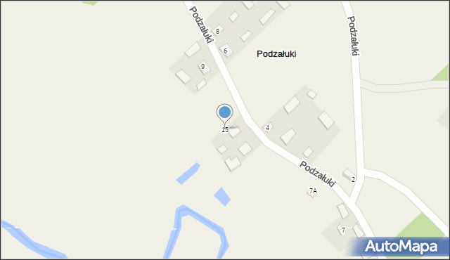 Podzałuki, Podzałuki, 15, mapa Podzałuki