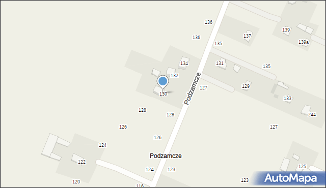 Podzamcze, Podzamcze, 130, mapa Podzamcze