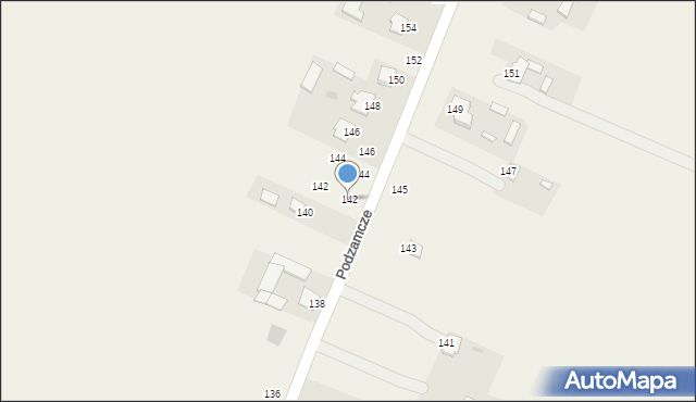Podzamcze, Podzamcze, 142, mapa Podzamcze