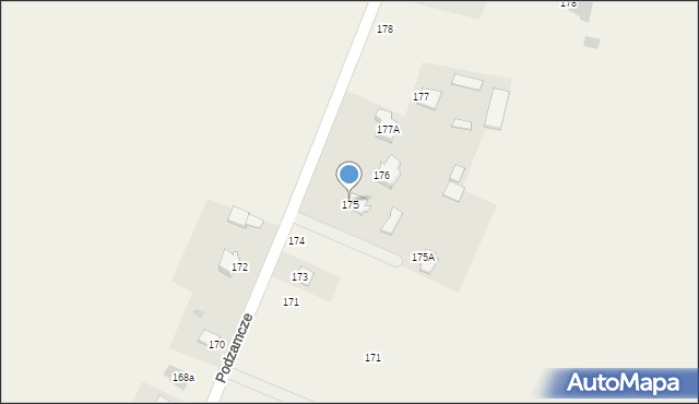 Podzamcze, Podzamcze, 175, mapa Podzamcze