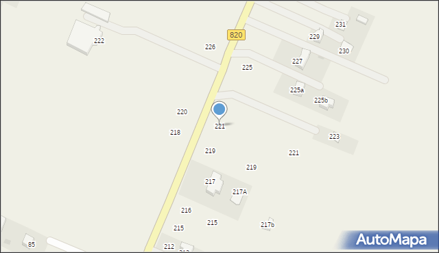 Podzamcze, Podzamcze, 221, mapa Podzamcze