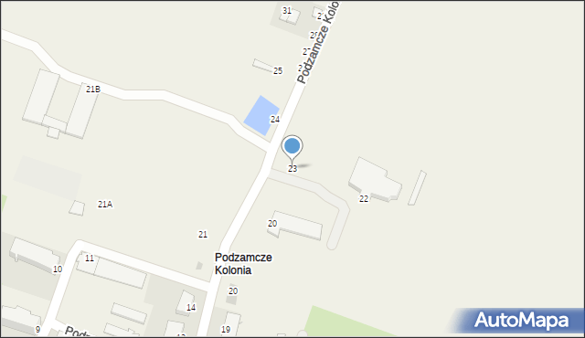 Podzamcze, Podzamcze, 23, mapa Podzamcze