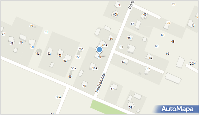 Podzamcze, Podzamcze, 59, mapa Podzamcze