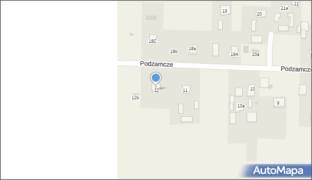 Podzamcze, Podzamcze, 12, mapa Podzamcze