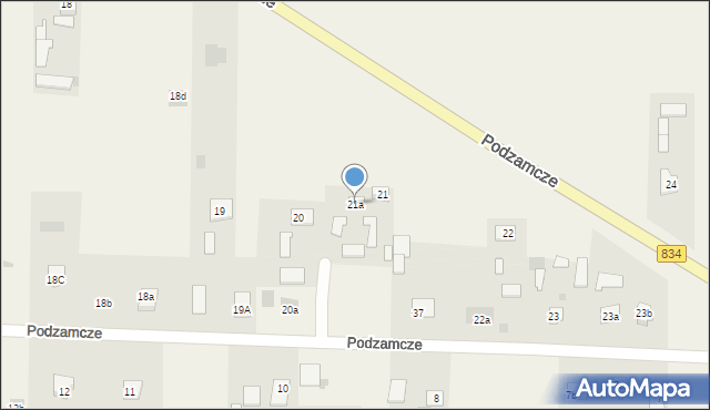 Podzamcze, Podzamcze, 21a, mapa Podzamcze