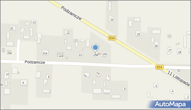 Podzamcze, Podzamcze, 23a, mapa Podzamcze