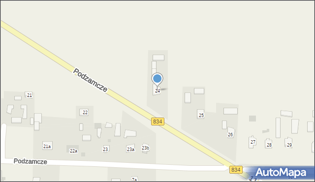 Podzamcze, Podzamcze, 24, mapa Podzamcze