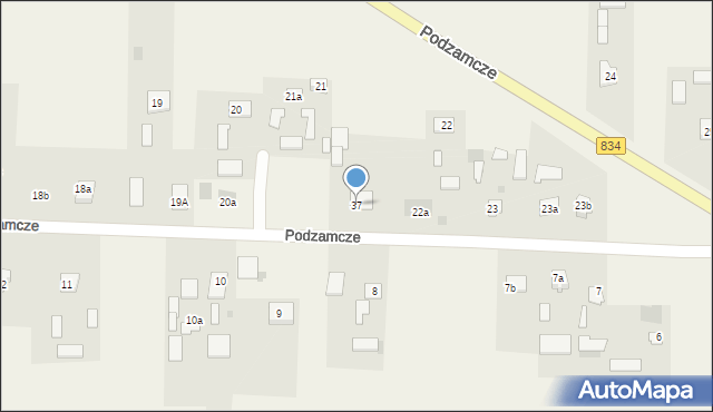 Podzamcze, Podzamcze, 37, mapa Podzamcze