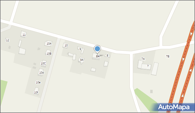 Podzamcze, Podzamcze, 8A, mapa Podzamcze