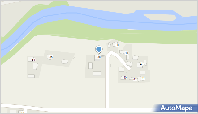 Podzamcze, Podzamcze, 36, mapa Podzamcze