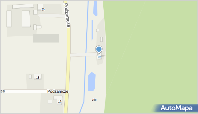 Podzamcze, Podzamcze, 19, mapa Podzamcze