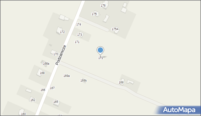 Podzamcze Kolonia, Podzamcze Kolonia, 171, mapa Podzamcze Kolonia