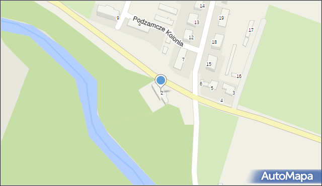 Podzamcze Kolonia, Podzamcze Kolonia, 2, mapa Podzamcze Kolonia