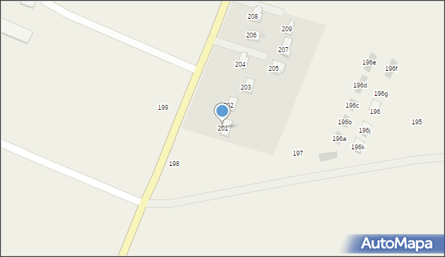 Podzamcze Kolonia, Podzamcze Kolonia, 201, mapa Podzamcze Kolonia