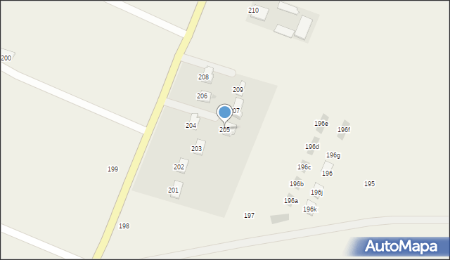 Podzamcze Kolonia, Podzamcze Kolonia, 205, mapa Podzamcze Kolonia