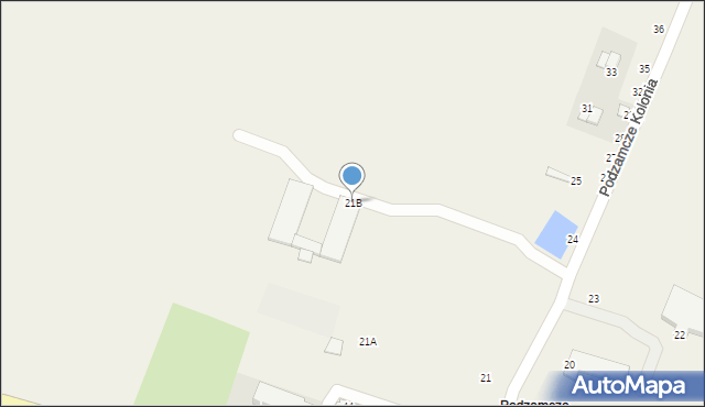 Podzamcze Kolonia, Podzamcze Kolonia, 21b, mapa Podzamcze Kolonia