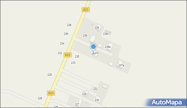 Podzamcze Kolonia, Podzamcze Kolonia, 237, mapa Podzamcze Kolonia