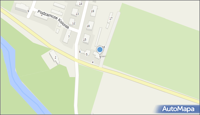Podzamcze Kolonia, Podzamcze Kolonia, 3, mapa Podzamcze Kolonia