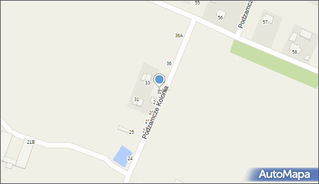 Podzamcze Kolonia, Podzamcze Kolonia, 32, mapa Podzamcze Kolonia