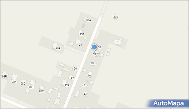 Podzamcze Kolonia, Podzamcze Kolonia, 39, mapa Podzamcze Kolonia