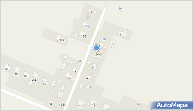 Podzamcze Kolonia, Podzamcze Kolonia, 40, mapa Podzamcze Kolonia