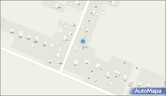 Podzamcze Kolonia, Podzamcze Kolonia, 43, mapa Podzamcze Kolonia