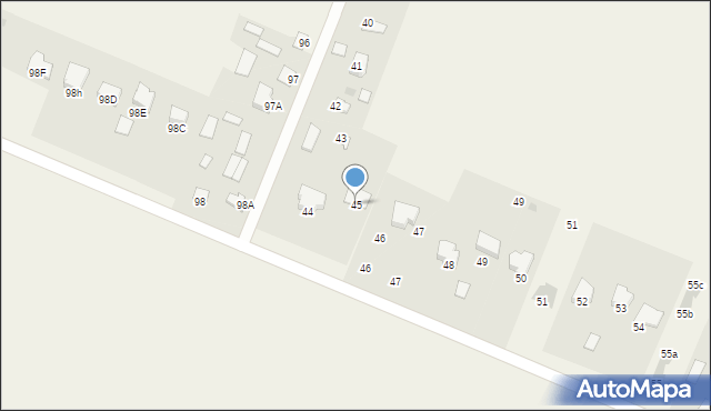 Podzamcze Kolonia, Podzamcze Kolonia, 45, mapa Podzamcze Kolonia