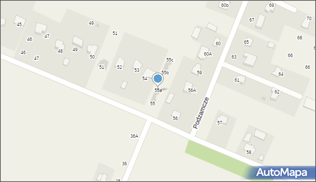 Podzamcze Kolonia, Podzamcze Kolonia, 55a, mapa Podzamcze Kolonia