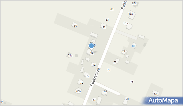 Podzamcze Kolonia, Podzamcze Kolonia, 5a, mapa Podzamcze Kolonia