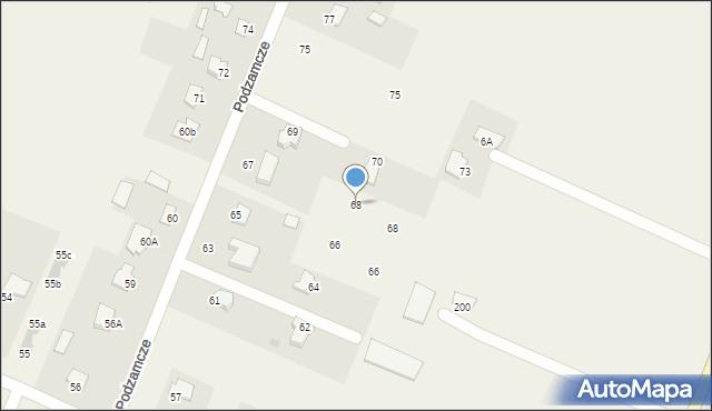 Podzamcze Kolonia, Podzamcze Kolonia, 68, mapa Podzamcze Kolonia