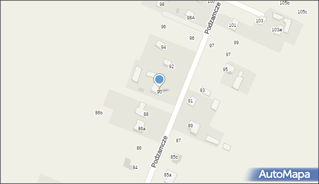Podzamcze Kolonia, Podzamcze Kolonia, 90, mapa Podzamcze Kolonia