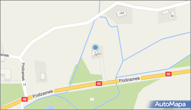 Podzamek, Podzamek, 13, mapa Podzamek