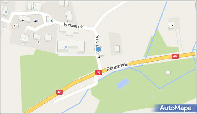 Podzamek, Podzamek, 14, mapa Podzamek