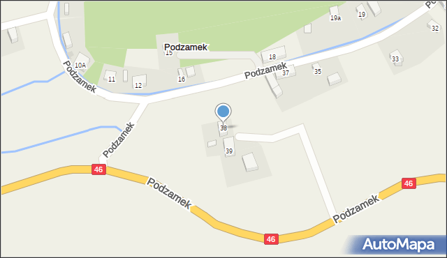 Podzamek, Podzamek, 38, mapa Podzamek