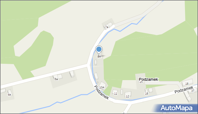 Podzamek, Podzamek, 8A, mapa Podzamek