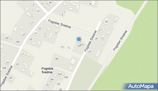 Pogobie Średnie, Pogobie Średnie, 11a, mapa Pogobie Średnie