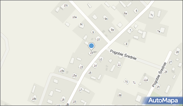 Pogobie Średnie, Pogobie Średnie, 13, mapa Pogobie Średnie