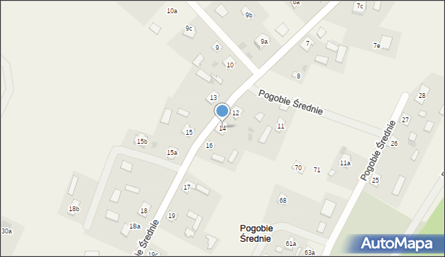 Pogobie Średnie, Pogobie Średnie, 14, mapa Pogobie Średnie