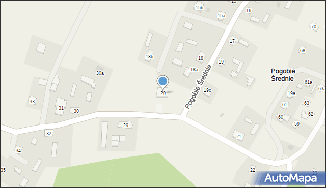 Pogobie Średnie, Pogobie Średnie, 20, mapa Pogobie Średnie