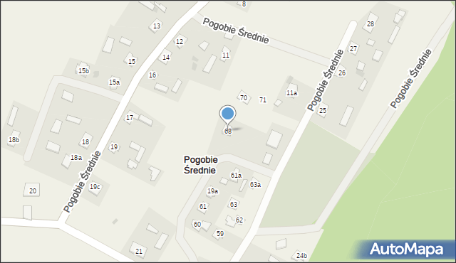 Pogobie Średnie, Pogobie Średnie, 68, mapa Pogobie Średnie