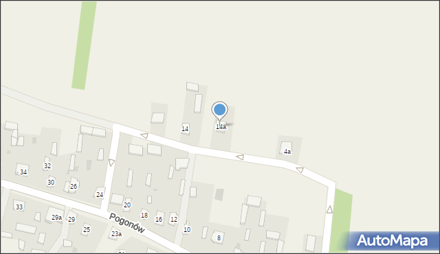 Pogonów, Pogonów, 14a, mapa Pogonów